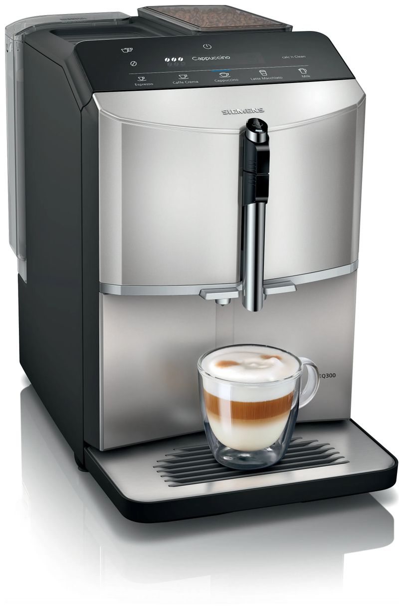 EQ300 TF303E07 Kaffeevollautomat 15 bar 1,4 l 250 g (Schwarz, Metallisch, Silber) 