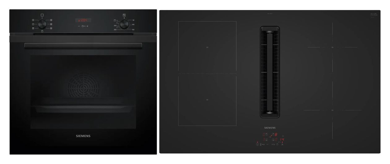 EQ31A8BMAT (HB213ABB3 + ED81ABS16E) Backofen-Set groß mit autarkem 80 cm Induktions Kochfeld 