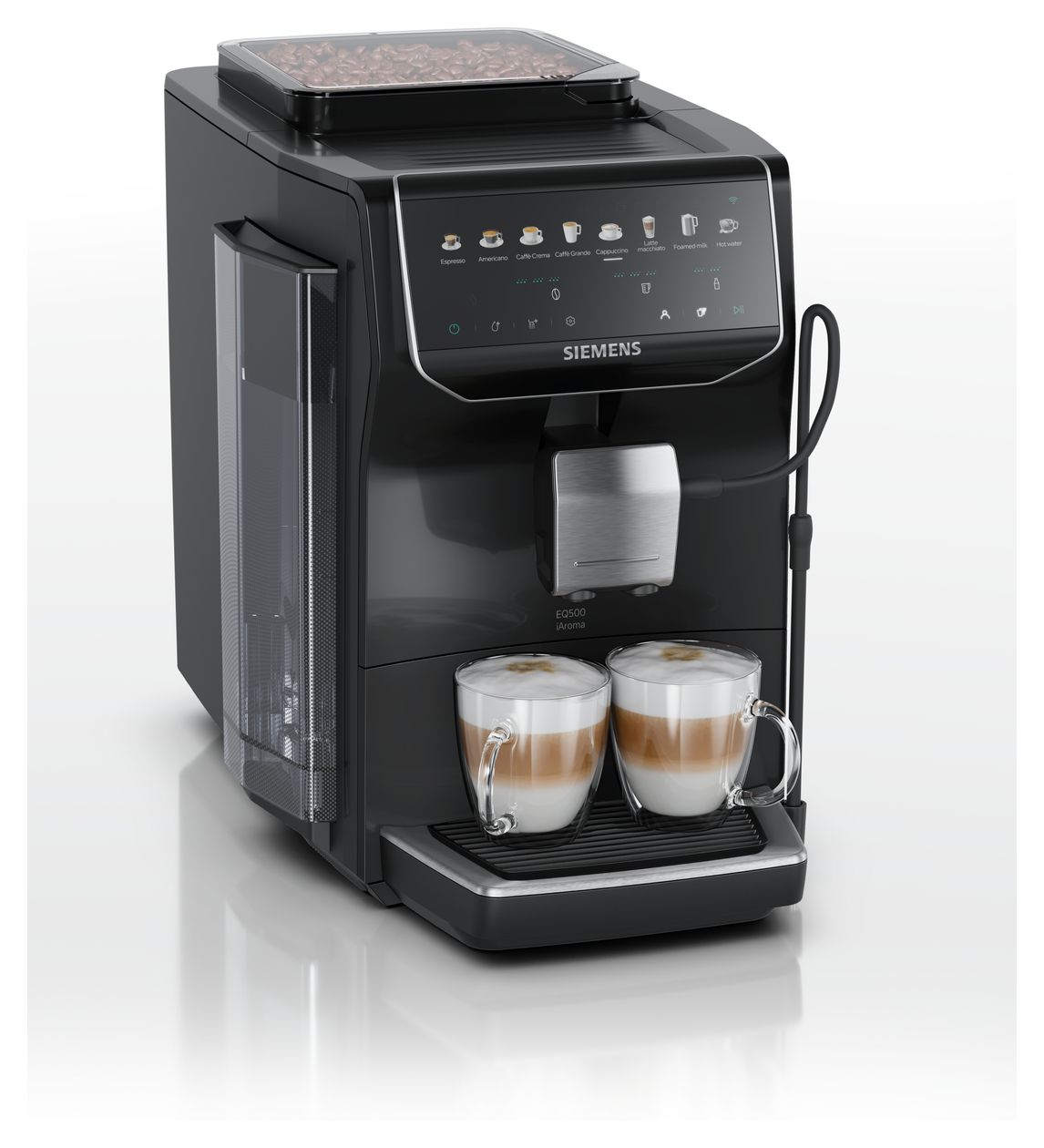 EQ500 TP553E07 iAroma Kaffeevollautomat 15 bar 1,8 l 300 g AutoClean  (Schwarz) 