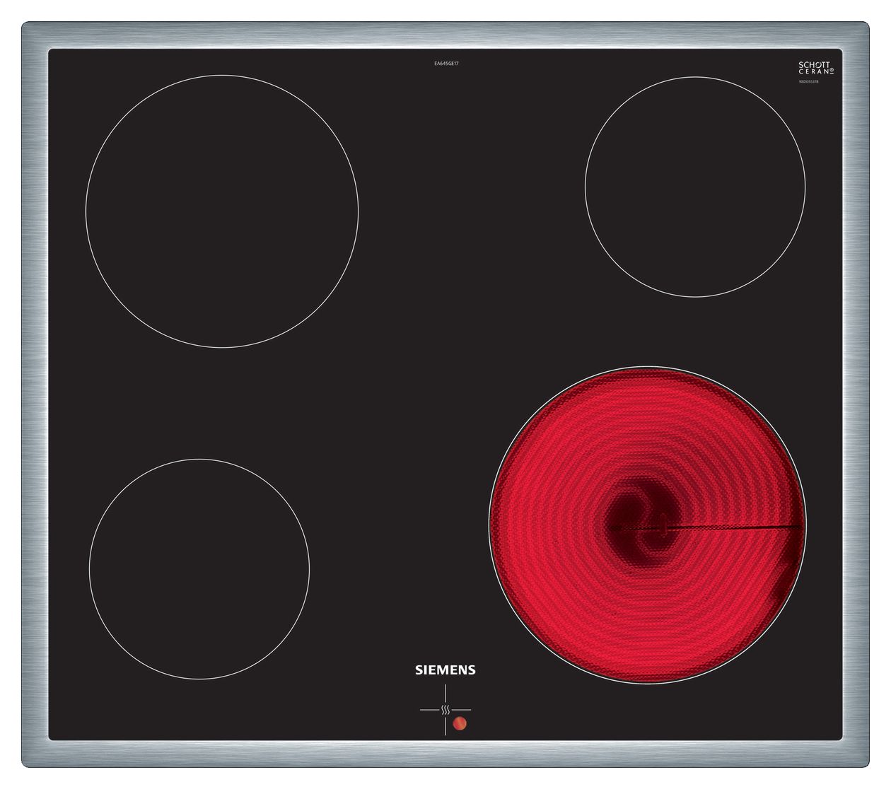 iQ100 EA645GE17 herdgebundenes 60cm Glaskeramik Kochfeld/Herdplatte 4 Zone(n) 