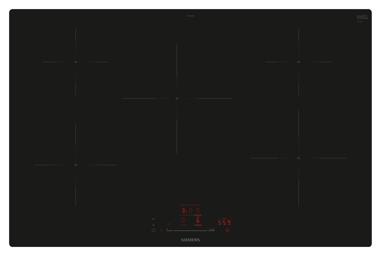 iQ100 EH801HVB1E autarkes 80 cm Induktions Kochfeld/Herdplatte 5 Zone(n) 