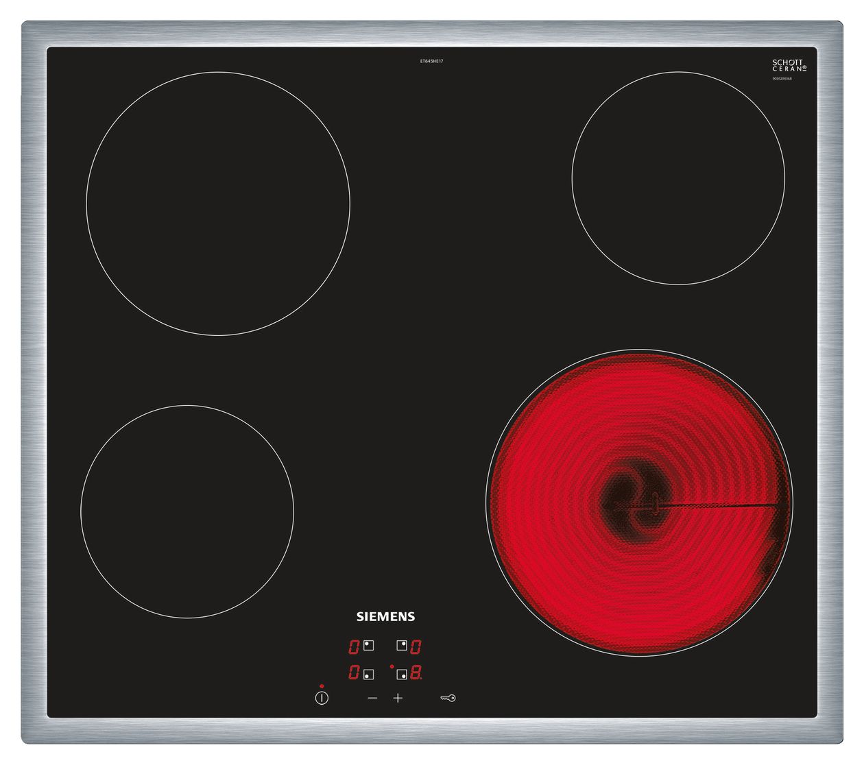 iQ100 ET645HE17 autarkes 60 cm Glaskeramik Kochfeld/Herdplatte 4 Zone(n) 