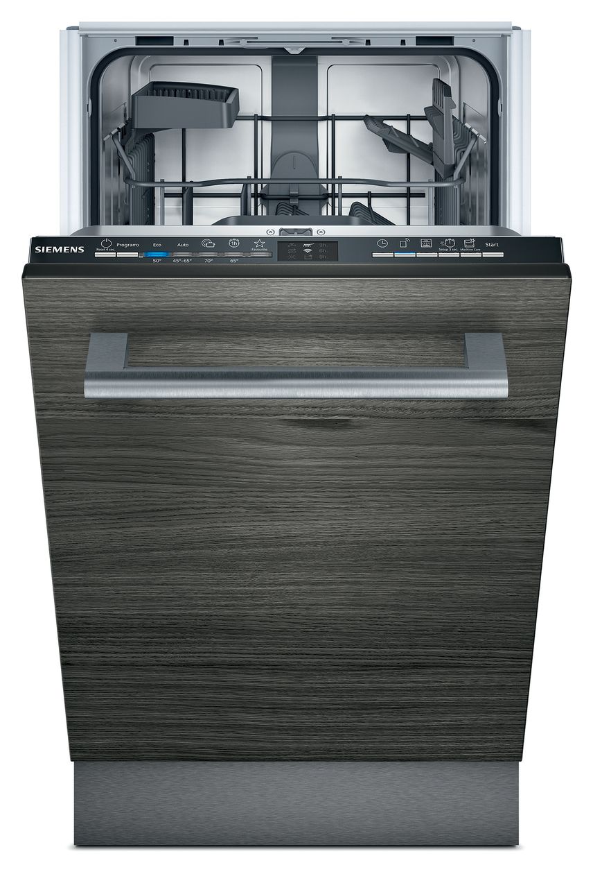 iQ100 SR61IX05KE 45 cm Geschirrspüler vollintegriert (ohne Front) Leise 9 Maßgedecke aquaStop Funktion 