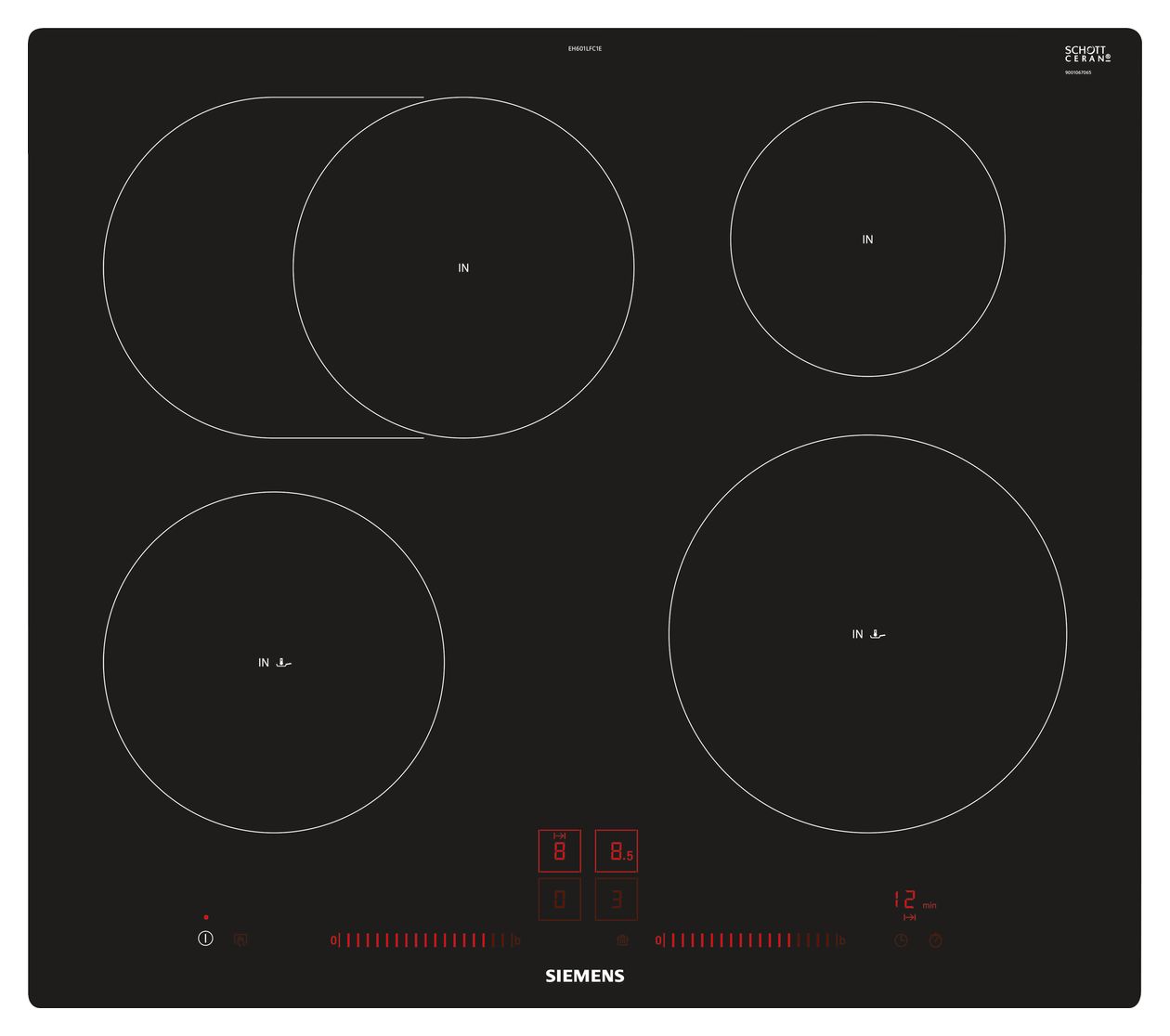 iQ300 EH601LFC1E autarkes 60cm Induktions Kochfeld/Herdplatte 4 Zone(n) 