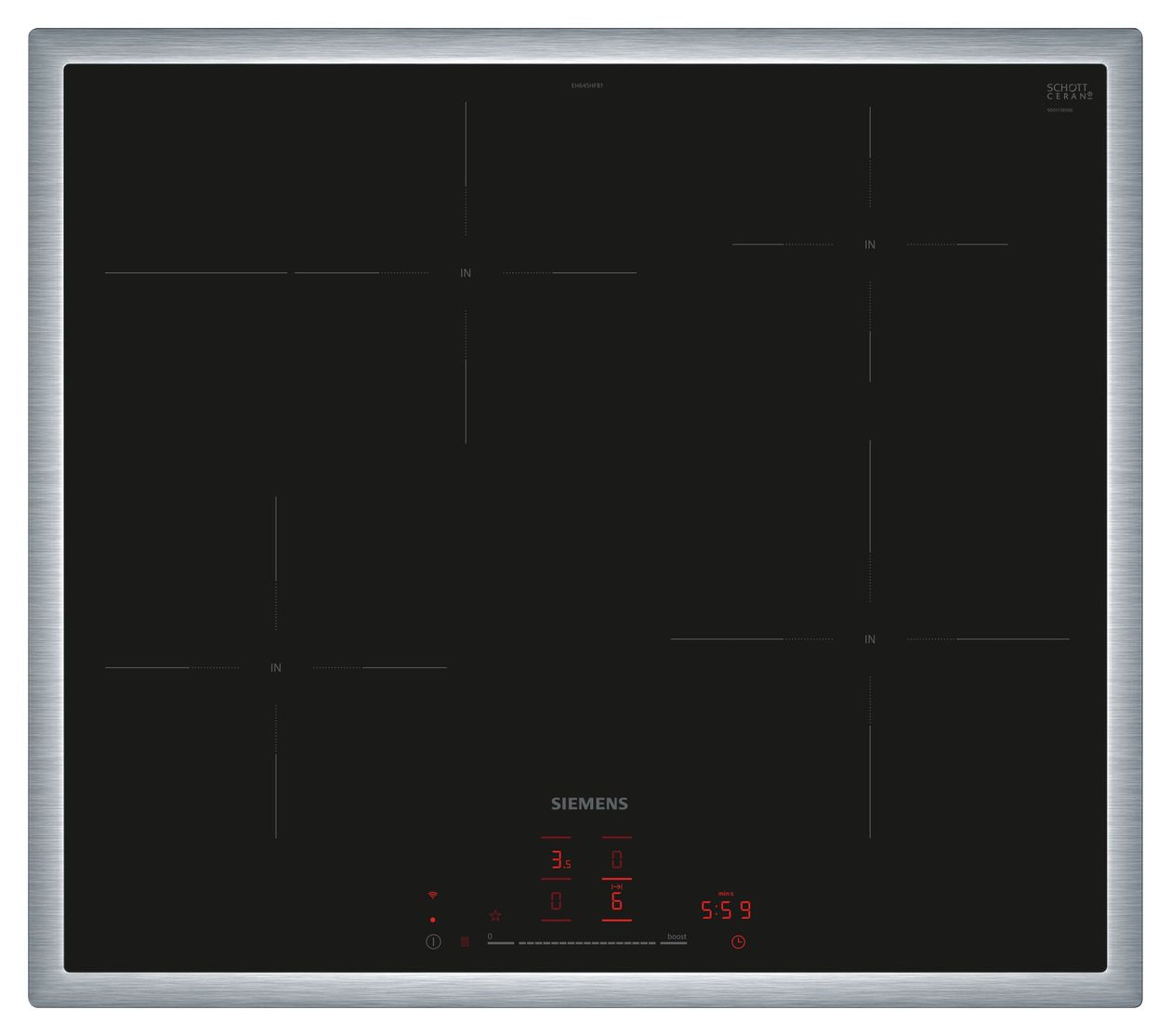 iQ300 EH645HFB1E autarkes 60 cm Induktions Kochfeld/Herdplatte 4 Zone(n) 