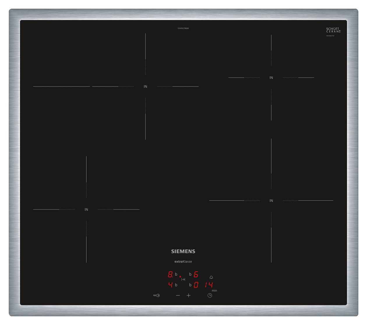 iQ300 EI645CFB6M herdgebundenes 60 cm Induktions Kochfeld/Herdplatte 4 Zone(n) 