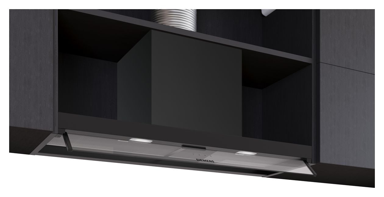 iQ300 LJ95BCC60 Abluft/Umluft Dunstabzugshaube/Esse Einbau 90 cm (Schwarz) 