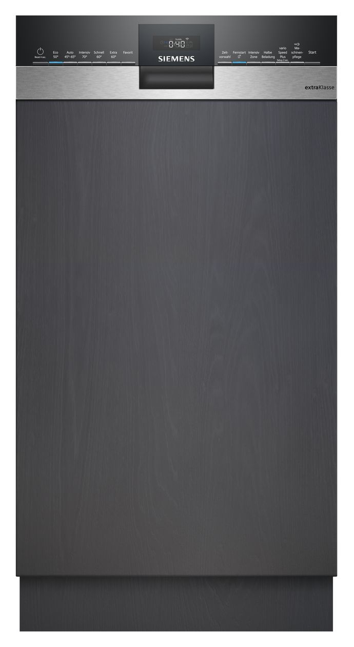 iQ300 SR53ES02LD 45 cm Geschirrspüler teilintegriert (ohne Front) Leise 10 Maßgedecke aquaStop Funktion 