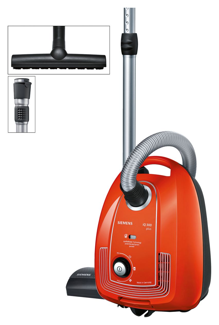 iQ300 VSP3AAAA Limited Edition Bodenstaubsauger mit Staubbeutel 750 W Hygienefilter  (Rot) 