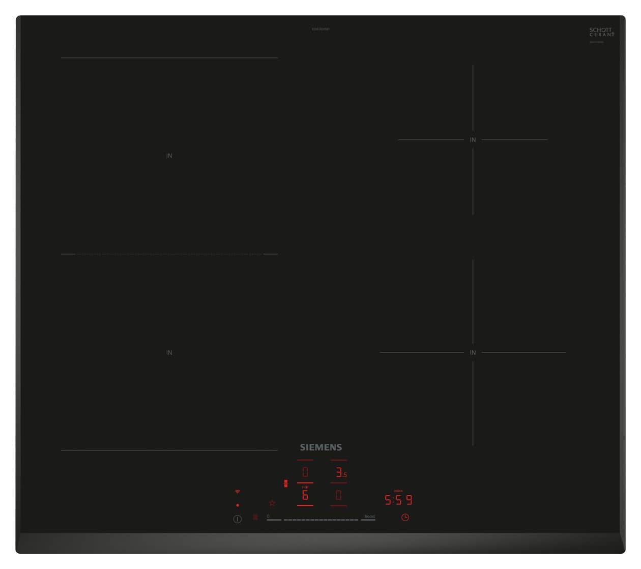 iQ500 ED65KHSB1E autarkes 60 cm Induktionskochfeld 4 Kochzonen 