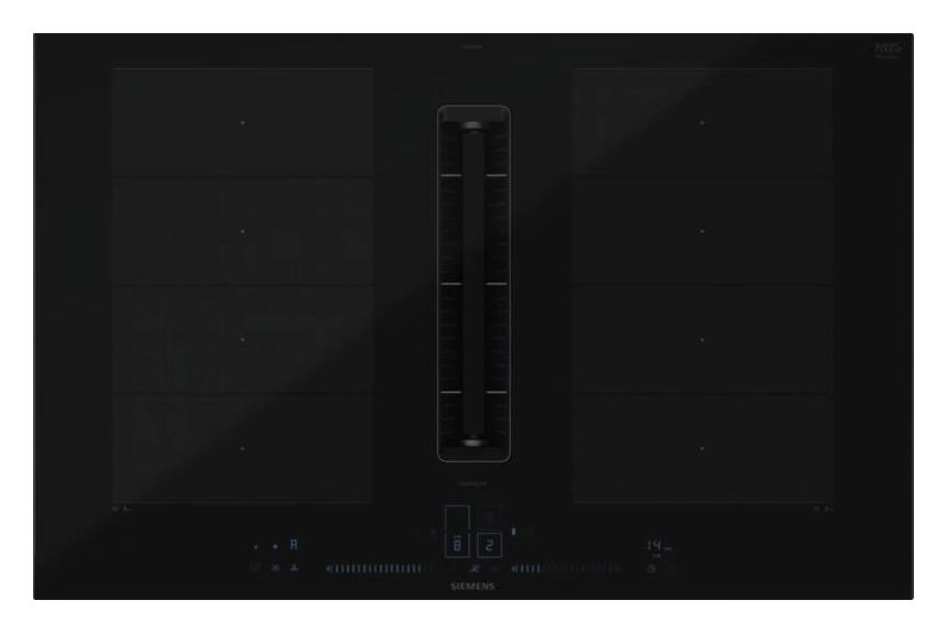 iQ500 ED870HGA6 (ED870HQ26E + HZ9VDSB4) autarkes 80 cm Induktionskochfeld 4 Kochzonen mit integriertem Dunstabzug 