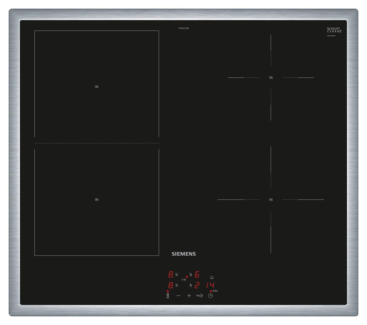 iQ500 EM645CSB6E herdgebundenes 60 cm Induktions Kochfeld/Herdplatte 4 Zone(n) 