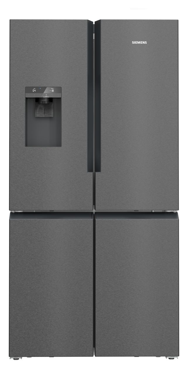iQ500 KF96DAXEA Side-by-Side Kühl-/ Gefrierkombination 375 l / 199 l 327 kWh NoFrost 1830 mm x 905 mm  (Schwarz, Edelstahl) 