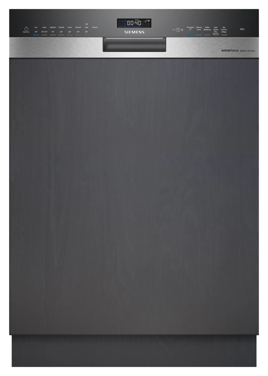 iQ500 SN55ESS1BD (SN55ES00BD + SZ36DX04) 60 cm Geschirrspüler freistehend Sehr leise 13 Maßgedecke aquaStop Funktion Wärmetauscher/Türöffnungstrocknung (Gebürsteter Stahl) 