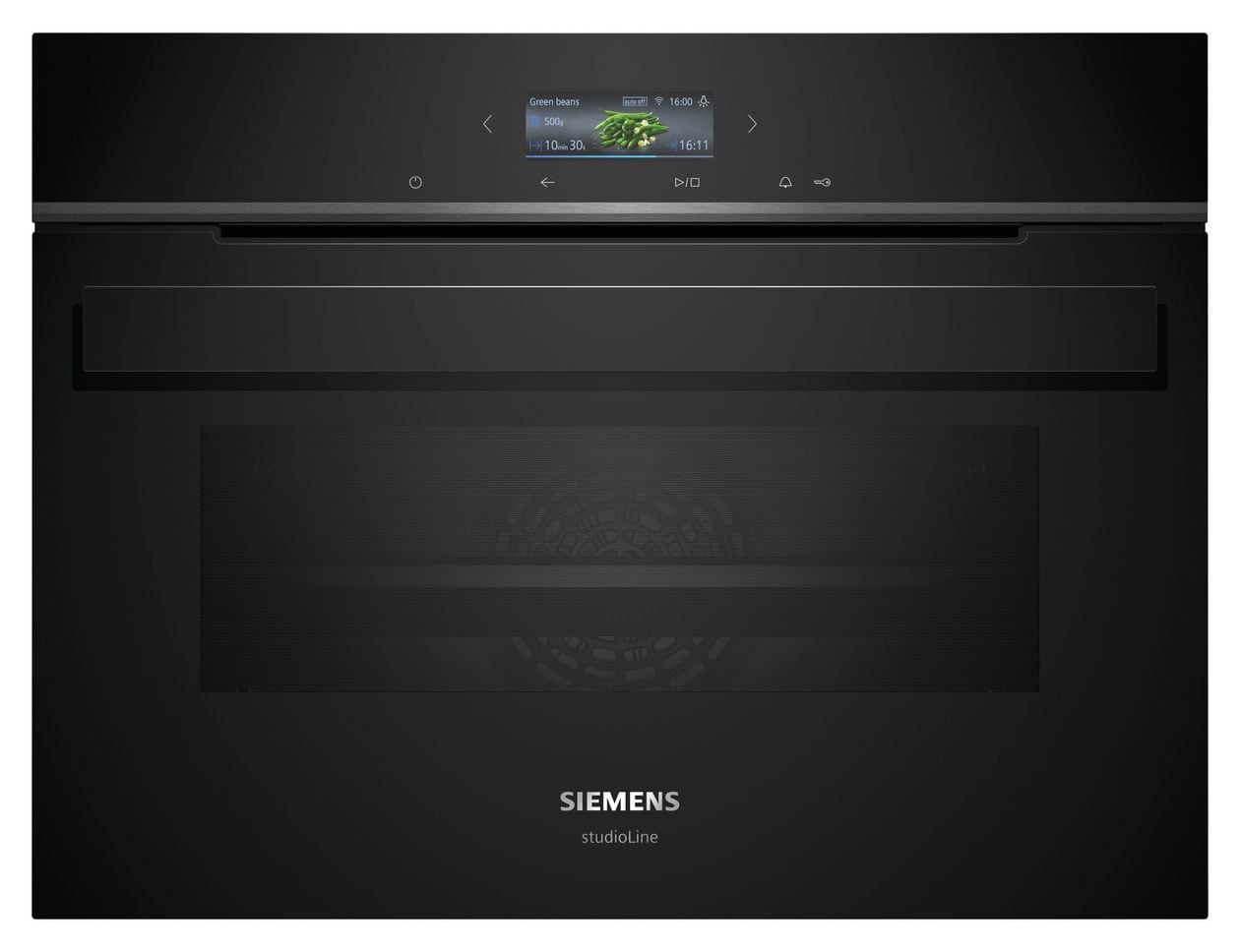 iQ700 CB974GKB1 Einbaubackofen kompakt AutoClean (Schwarz/Edelstahl) 