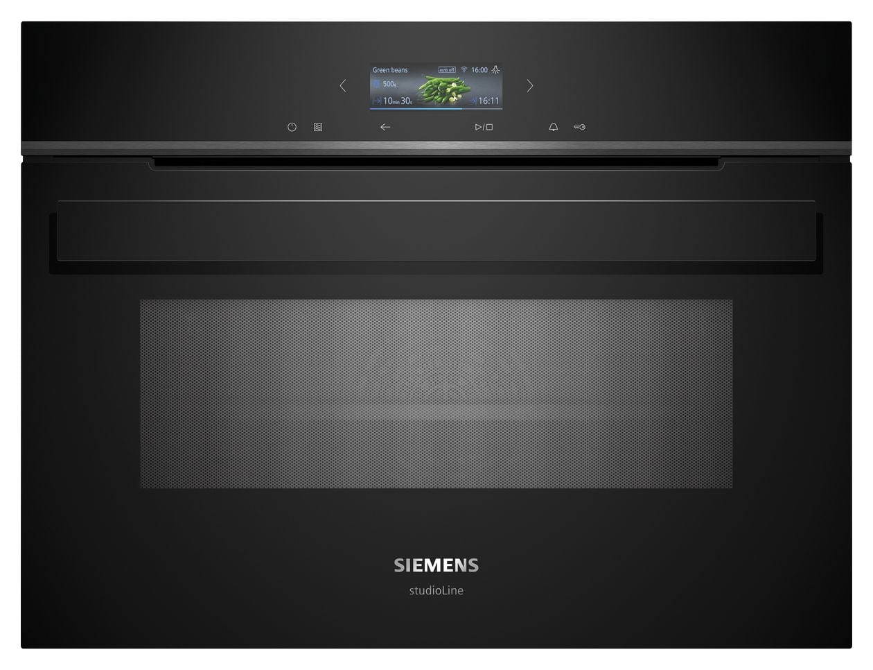 iQ700 CM924G1B1 Einbaubackofen kompakt AutoClean Mikrowelle (Schwarz/Edelstahl) 