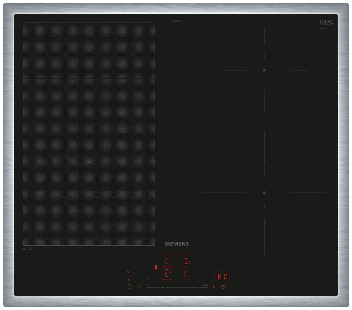 iQ700 EX645HEC1E autarkes 60cm Induktions Kochfeld/Herdplatte 4 Zone(n) 