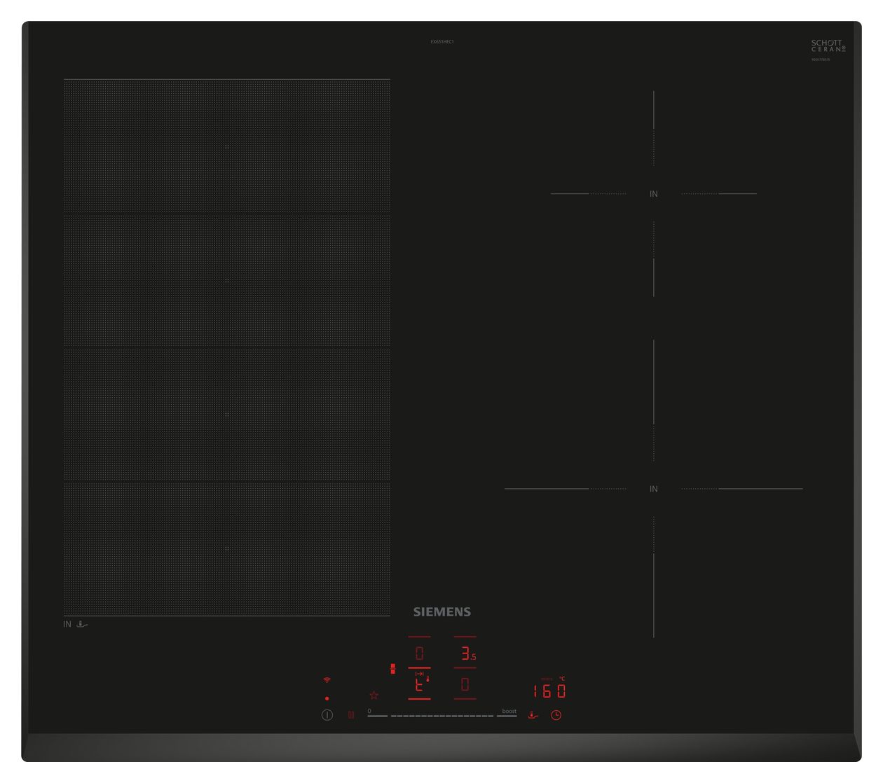 iQ700 EX651HEC1E autarkes 60 cm Induktions Kochfeld/Herdplatte 4 Zone(n) 