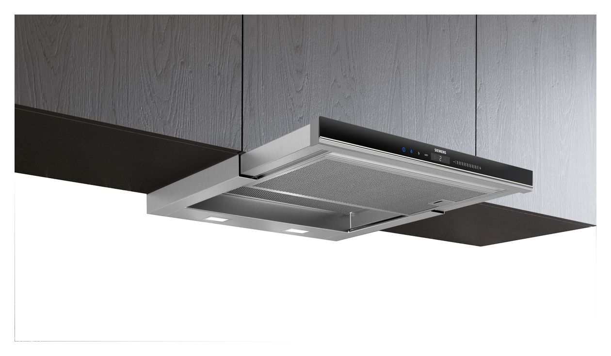 iQ700 LI69SA684 Abluft/Umluft Dunstabzugshaube/Esse Einbau 60 cm (Schwarz, Edelstahl) 