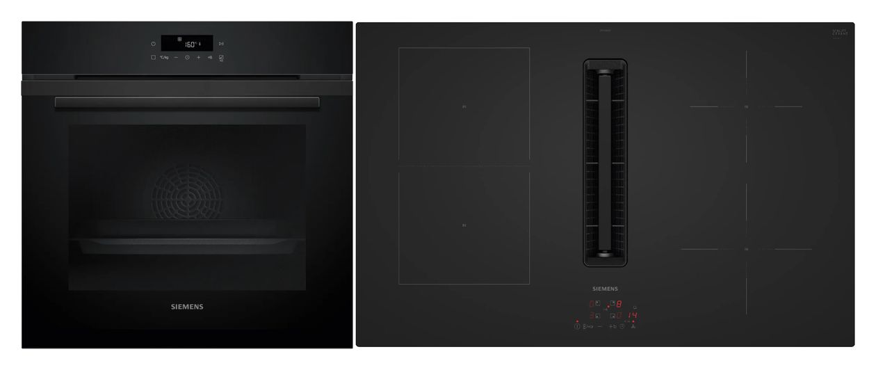 PQ31A8BMAT (HB271ABB3 + ED81ABS16E) Backofen-Set groß AutoClean activeClean mit autarkem 80 cm Induktions Kochfeld 