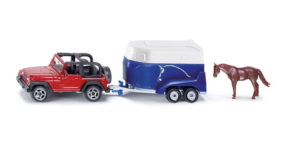 Jeep mit Pferdeanhänger 