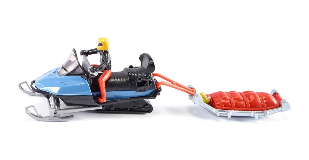 Snowmobil mit Rettungsschlitten 