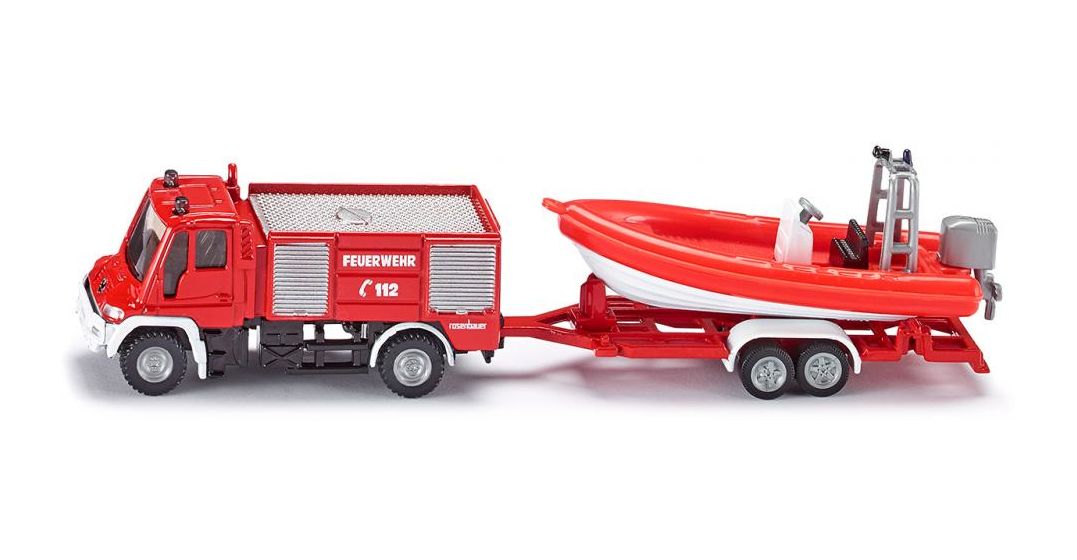 Unimog Feuerwehr mit Boot 