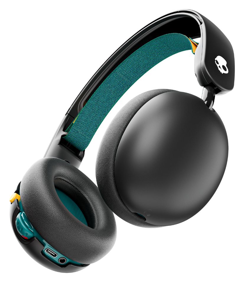 Grom Wireless Over Ear Bluetooth Kopfhörer kabellos 45 h Laufzeit USB Typ-C  (Schwarz) 