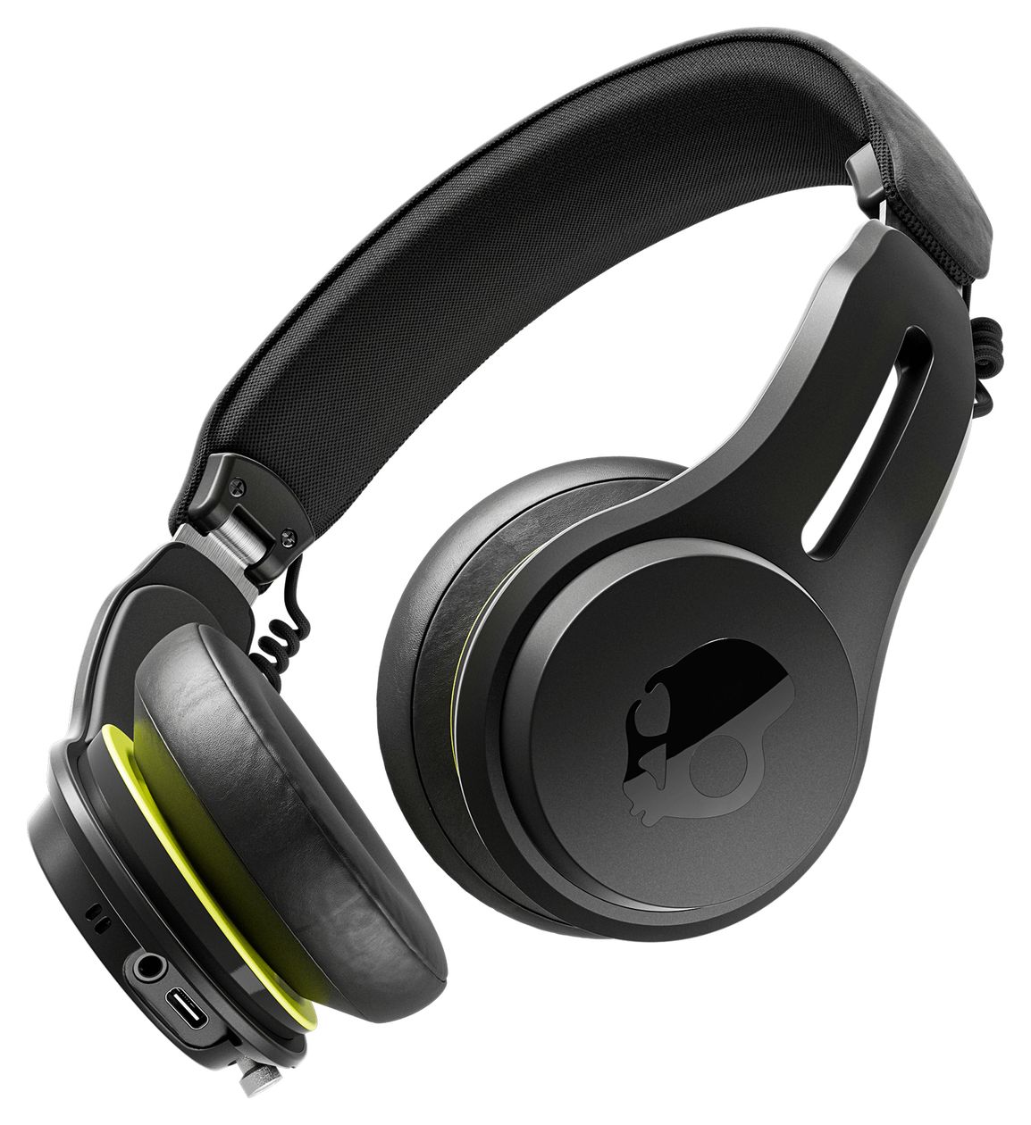 Icon ANC Ohraufliegender Bluetooth Kopfhörer kabelgebunden&kabellos USB Typ-C  (Schwarz) 