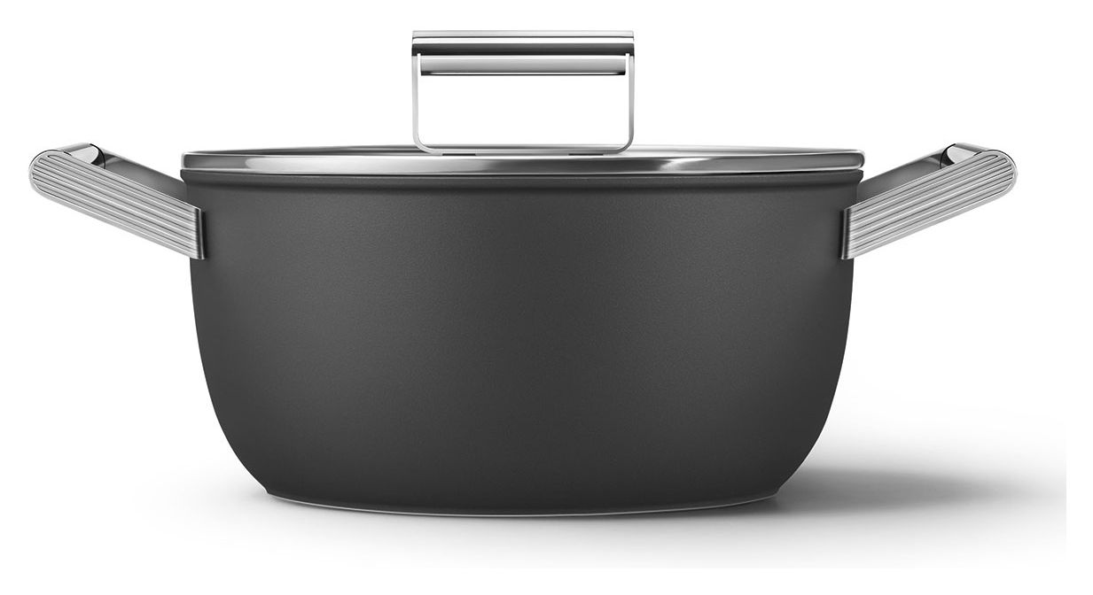 CSF2412BLM Schmortopf 50's Style 24 cm Keramik beschichtet für alle Herdplatten und Backöfen bis 250° mit Glas-Deckel 