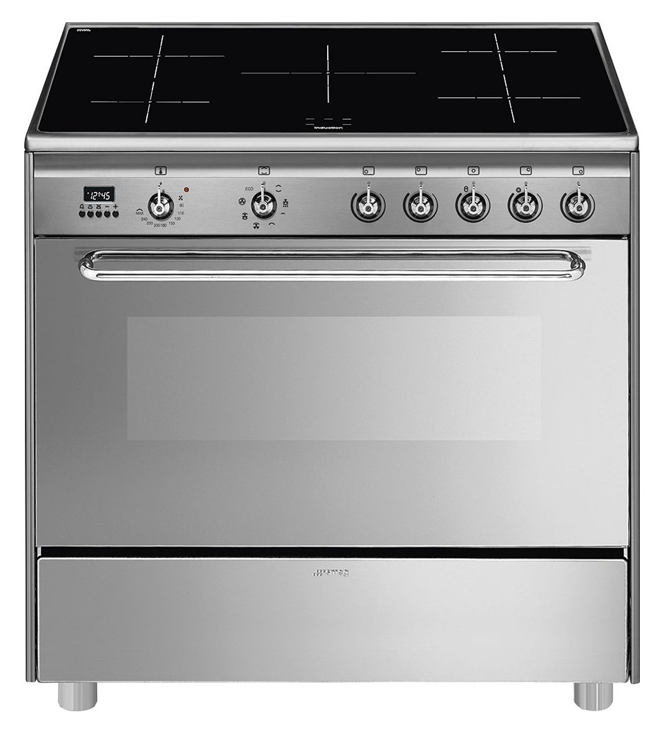 SCD90IMX9-1 Freistehender Herd Elektro 115 l 8 Beheizungsarten AutoClean mit Induktions Kochfeld 