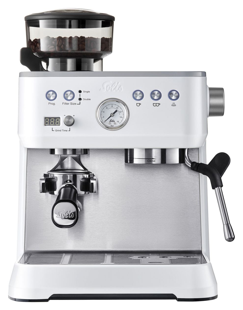 1019 Perfetta Grind & Infuse Siebträger Kaffeemaschine 1645 W  (Weiß) 