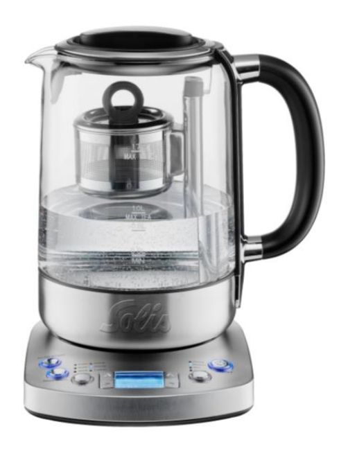 962.01 Tee- & 1,7 l Wasserkocher 2200 W (Schwarz, Edelstahl, Transparent) 