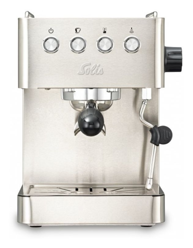 Barista Gran Gusto Siebträger Kaffeemaschine 15 bar 1450 W  (Schwarz, Edelstahl) 