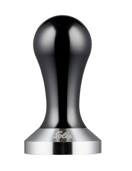 S0242 Tamper für 51 mm Siebträger  Stampfer  (Schwarz, Silber) 