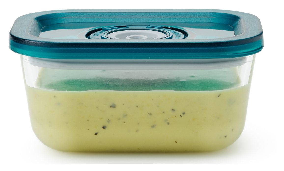 S0402 Container Rechteckig 0,37 l Borosilikatglas  (Grün, Transparent) 