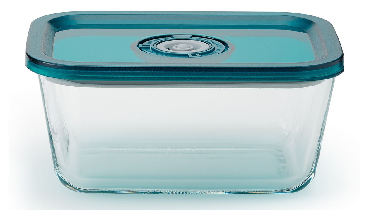 S0404 Container Rechteckig 1,3 l Borosilikatglas  (Grün, Transparent) 