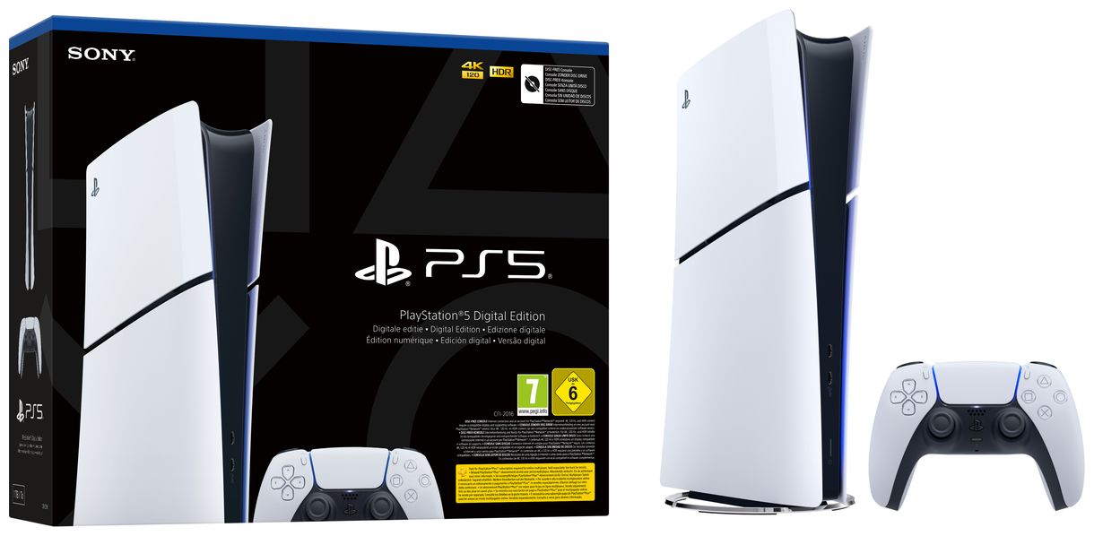PlayStation 5 Slim Digital Edition 1,02 TB Schwarz, Weiß 