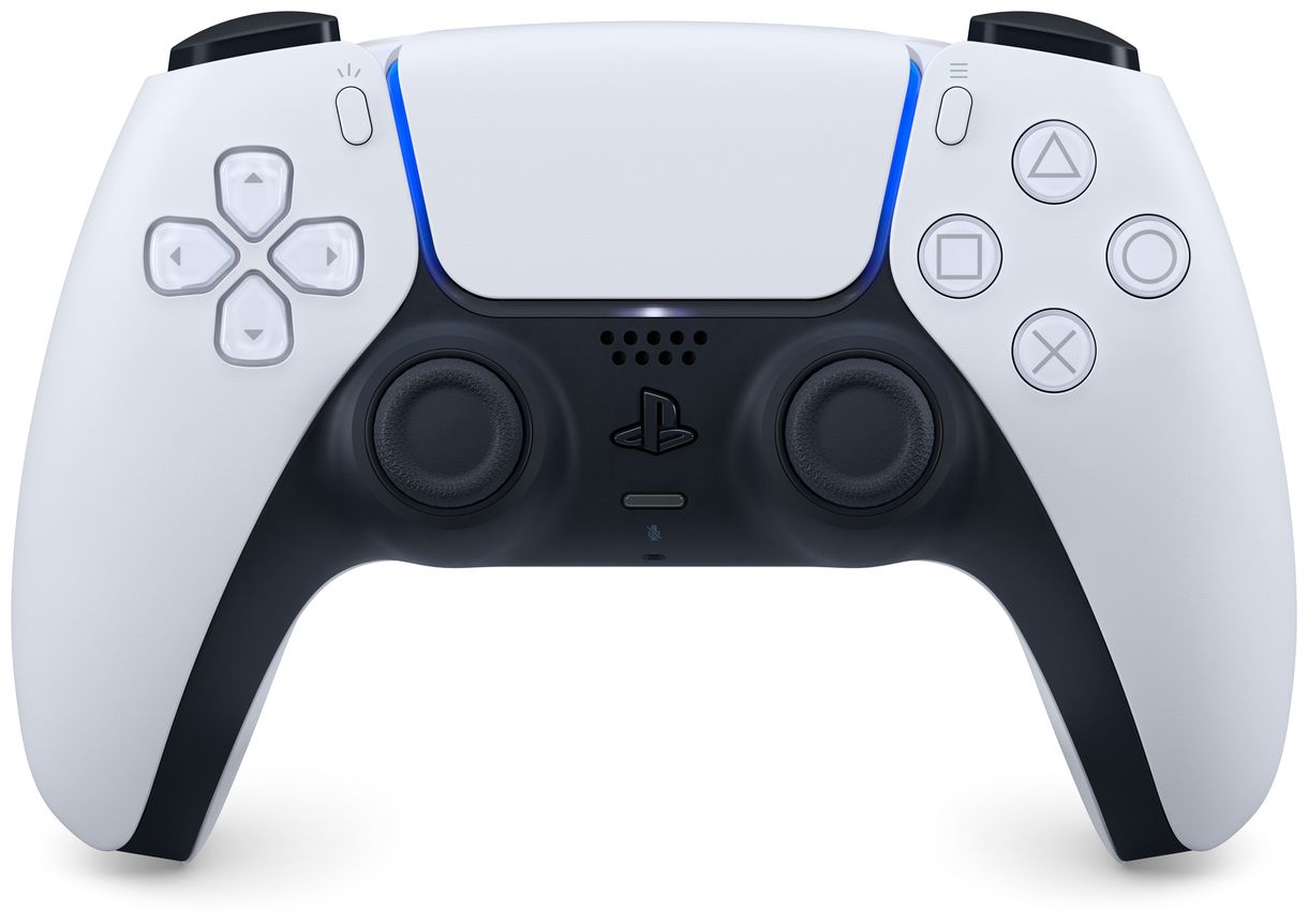PS5 DualSense Wireless Controller Analog / Digital Gamepad Android, MAC, PC, PlayStation 5, iOS kabellos (Schwarz, Weiß) 