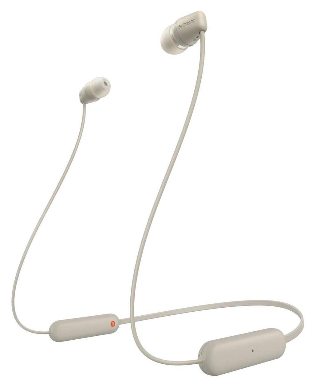 WI-C100 In-Ear Bluetooth Kopfhörer kabellos 25 h Laufzeit IPX4 (Beige) 
