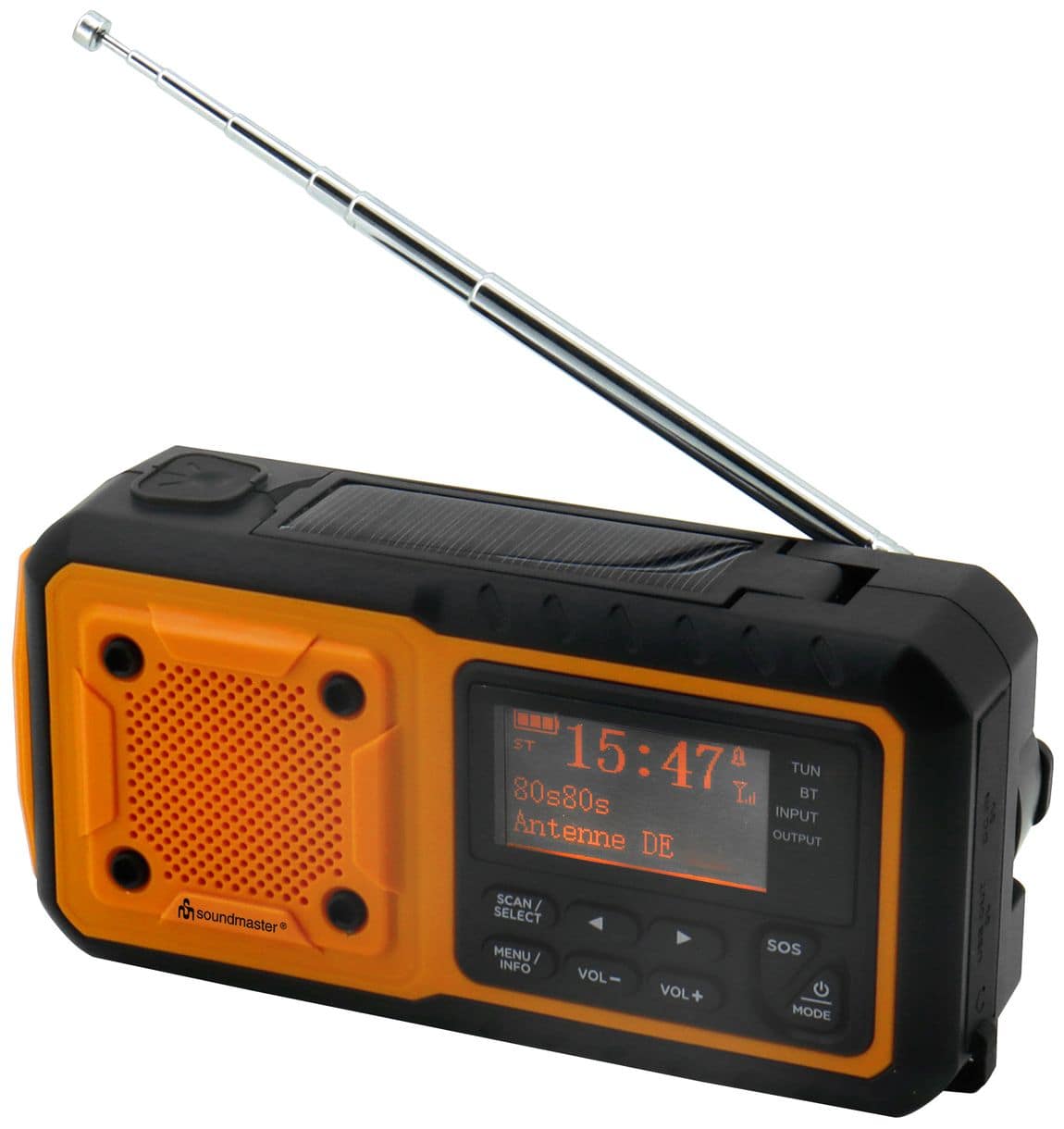 DAB112OR Bluetooth DAB+, FM Tragbar Radio (Schwarz, Orange) 