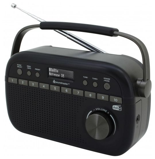 DAB280BE DAB+, FM Tragbar Radio (Schwarz) 