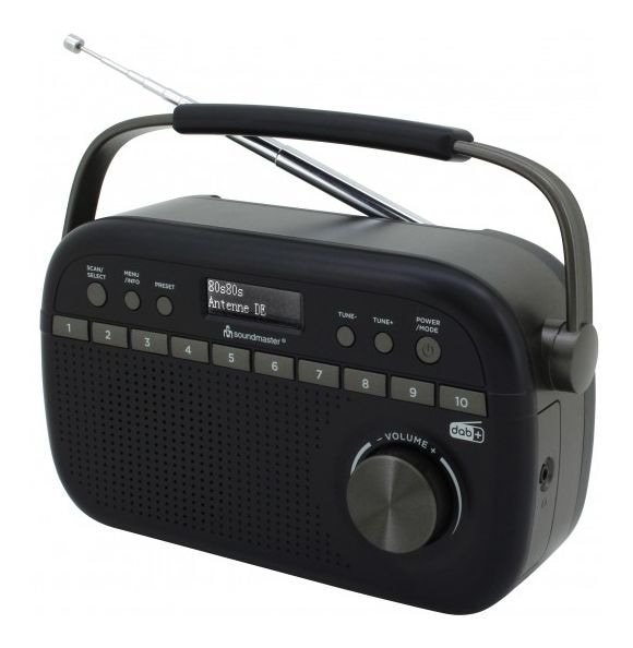 DAB280SW DAB+/UKW Tragbares Radio  (Schwarz) 