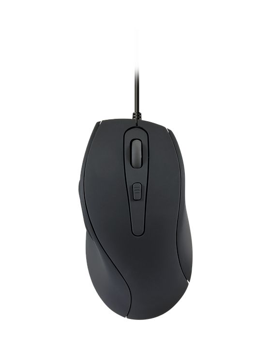 Axon 2400 DPI Büro Maus Optisch  (Schwarz) 