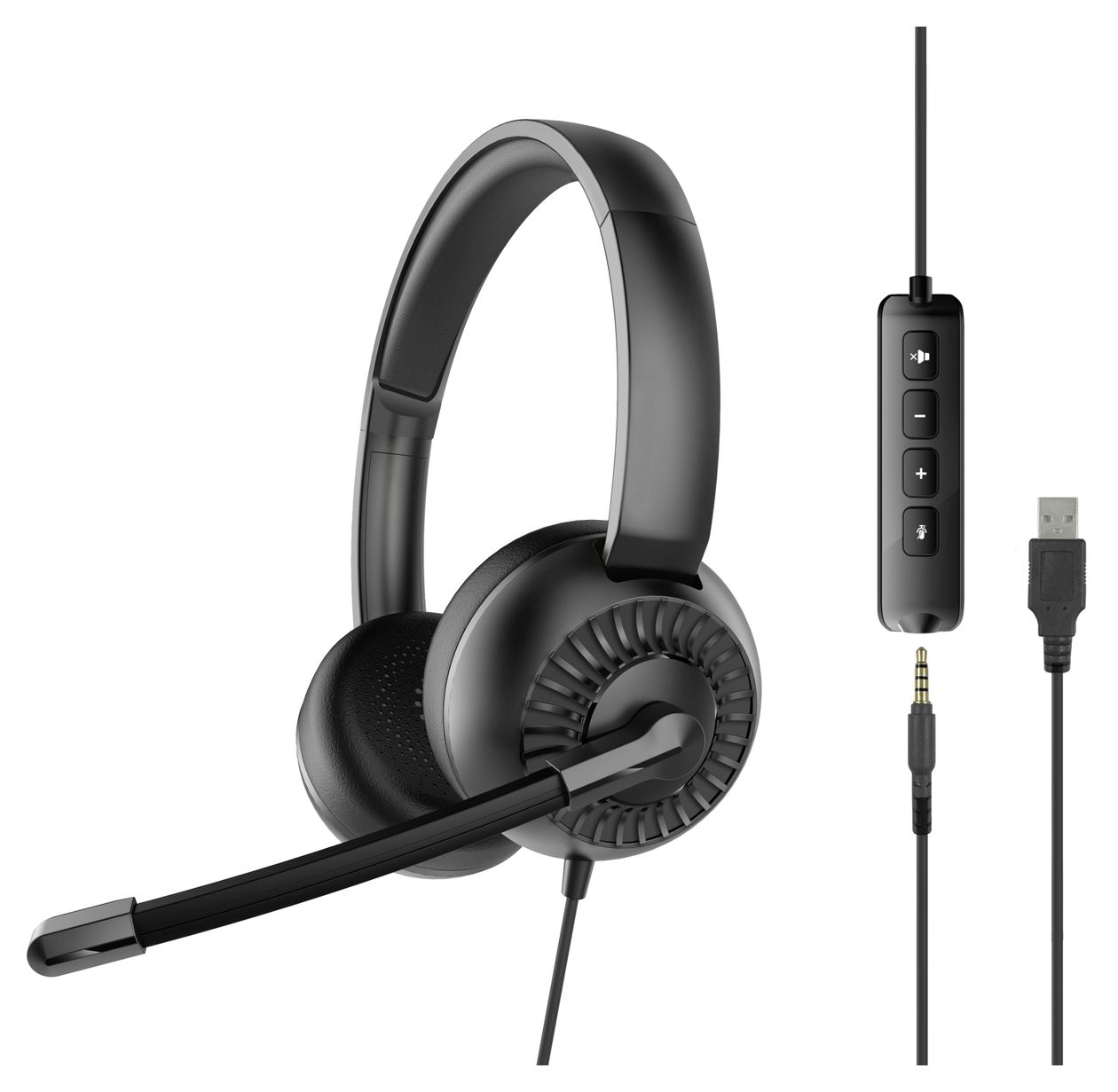 Metis Ohraufliegender Kopfhörer Kabelgebunden USB Typ-A  (Schwarz) 