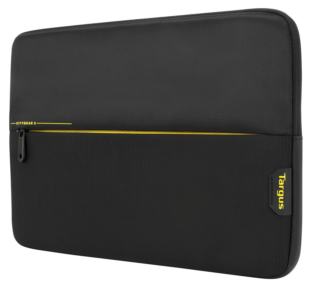 CityGear 3 Schutzhülle aus Kunststoff für Jede Marke 15.6” Laptop bis 39,6 cm (15.6") mit Reißverschluss (Schwarz, Gelb) 
