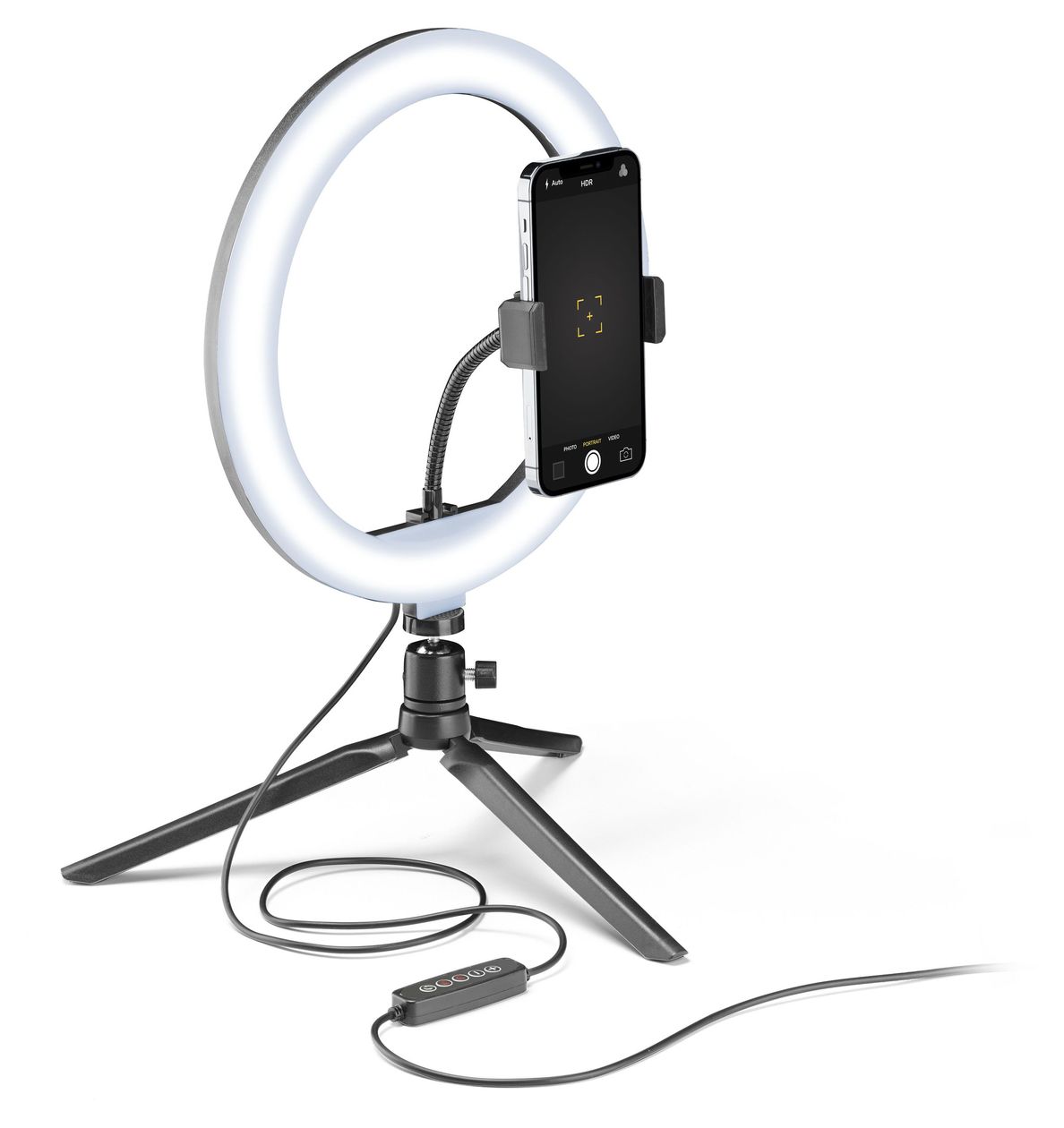 Selfie Ring Multicolor 30 mm Universal  (Schwarz) 