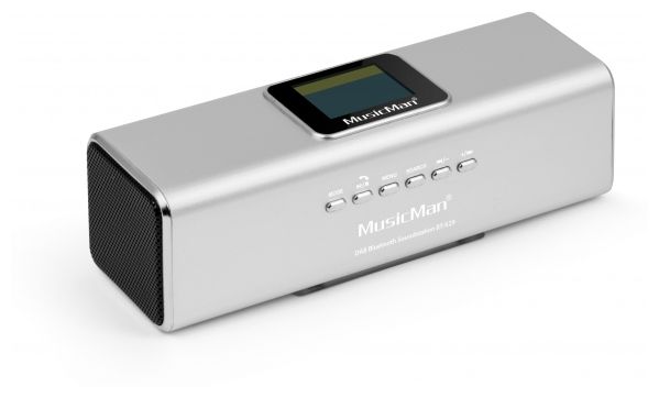 MusicMan BT-X29 DAB Bluetooth Lautsprecher (Silber) 