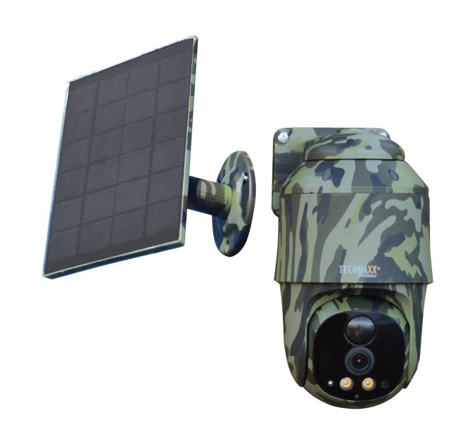 TX-290 4G PT Dome mit Solarpanel 2560 x 1440 Pixel IP-Sicherheitskamera IP65 4G Außen Nachtsicht  (Schwarz, Grün) 