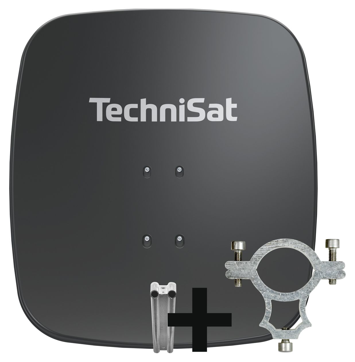 2365/1444 Aluminium Sat-Spiegel  (Dunkles Grau) 